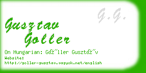 gusztav goller business card